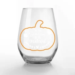 Tis The Season To Be Grateful 15 Oz. Stemless Wine Glass
