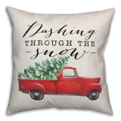 Creative Products Dashing Through The Snow Red Truck 20x20 Indoor / Outdoor Pillow -Home Decor GUEST d1a9445f 49ba 468d 94b0 40601bc72a58 2