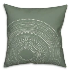 Creative Products Green Circle Dot Pattern 18x18 Indoor / Outdoor Pillow -Home Decor GUEST d30fb7d8 3c44 4597 911c 5eebda865b3b