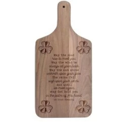 Creative Products Irish Blessing 8 X 17 Walnut Paddle Cutting Board