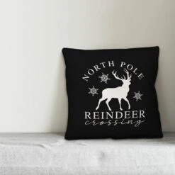 Creative Products North Pole Reindeer Crossing 20x20 Indoor / Outdoor Pillow