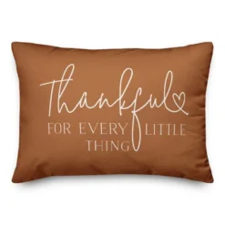 Creative Products Thankful For Every Little Thing 20 X 14 Indoor / Outdoor Pillow