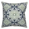 Creative Products Faded Blue Green Medallions 18x18 Indoor / Outdoor Pillow