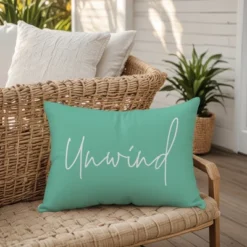 Creative Products Unwind Script Mint 14x20 Indoor / Outdoor Pillow -Home Decor GUEST dd83a4b6 e038 4b68 b8bc 2e6da5d7a834