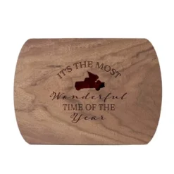 Creative Products It's The Most Wonderful Time Of The Year 8 X 11 Walnut Oval Cutting Board