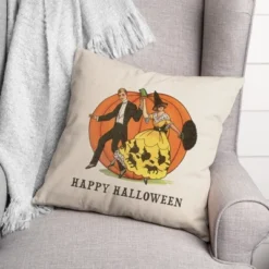 Creative Products Happy Halloween Linen Couple 18 X 18 Indoor / Outdoor Pillow 4 Creative Products Happy Halloween Linen Couple 18 X 18 Indoor / Outdoor Pillow -Home Decor GUEST de5b1000 2488 4704 b21f 22f7a10d1a2e