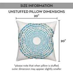 Creative Products Round Blue Dashes 20x20 Indoor / Outdoor Pillow -Home Decor GUEST dfbc95d8 3902 45b0 85d4 96bf343cb220