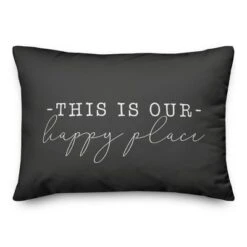 Creative Products This Is Our Happy Place Black And White 14x20 Indoor / Outdoor Pillow -Home Decor GUEST dfdafece 5121 4a61 bbcf 55a89cd381f4