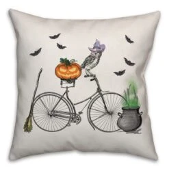 Creative Products Halloween Bike 18 X 18 Indoor / Outdoor Pillow -Home Decor GUEST e04fe939 25d7 4c03 8fa1 9f865a338a88