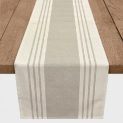 Creative Products Neutral Linen Stripe 16x90 Cotton Twill Table Runner 3 Creative Products Neutral Linen Stripe 16x90 Cotton Twill Table Runner -Home Decor GUEST e074fd94 87ae 4055 a63e 9c7bf2550a0a