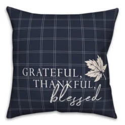 Creative Products Grateful Thankful 18 X 18 Indoor / Outdoor Pillow
