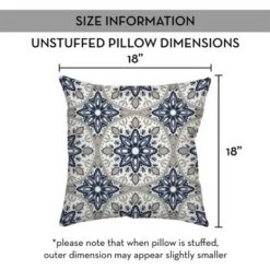 Creative Products Faded Blue Gray Medallions 18x18 Indoor / Outdoor Pillow -Home Decor GUEST e3fec3c1 2c94 4a91 9933 35a8f748f2b4