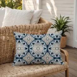 Creative Products Faded Gray Blue Medallions 14x20 Indoor / Outdoor Pillow 13 Creative Products Faded Gray Blue Medallions 14x20 Indoor / Outdoor Pillow -Home Decor GUEST e5a07b0d 40ad 4cb6 9f6a 0bd63a95ca8e