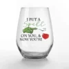 Creative Products Spell On You And Now You're Wine 15 Oz. Printed Stemless Wine Glass