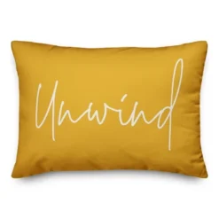 Creative Products Unwind Script Yellow 14x20 Indoor / Outdoor Pillow -Home Decor GUEST e9832cf8 cfbd 4263 aa98 8742780f8b9a