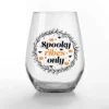 Spooky Vibes Only 15 Oz. Stemless Wine Glass