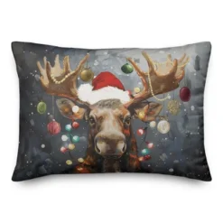 Creative Products Painty Christmas Moose 20 X 14 Indoor / Outdoor Pillow -Home Decor GUEST eae9c7eb 471b 48e8 b893 c83531470eda