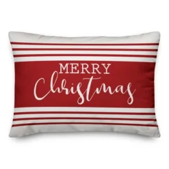 Creative Products Merry Christmas Farmhouse Stripe 14x20 Indoor / Outdoor Pillow -Home Decor GUEST eb3c5963 5576 42c6 a271 2b6e87fa0801