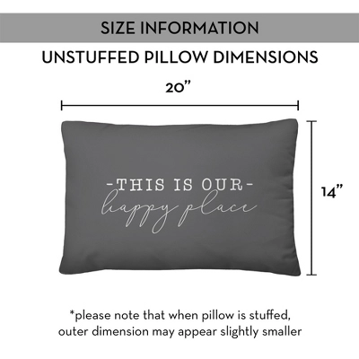 Creative Products This Is Our Happy Place Grey And White 14x20 Indoor / Outdoor Pillow 7 Creative Products This Is Our Happy Place Grey And White 14x20 Indoor / Outdoor Pillow - Image 7