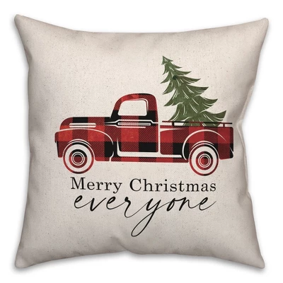 Creative Products Christmas Truck 18 X 18 Indoor / Outdoor Pillow 1 Creative Products Christmas Truck 18 X 18 Indoor / Outdoor Pillow
