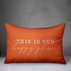 Creative Products This Is Our Happy Place Orange 14x20 Indoor / Outdoor Pillow
