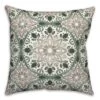 Creative Products Faded Gray Green Medallions 18x18 Indoor / Outdoor Pillow