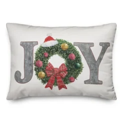 Creative Products Joy Wreath 20 X 14 Indoor / Outdoor Pillow