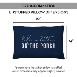 Creative Products Life Is Better On The Porch Navy 14x20 Indoor / Outdoor Pillow -Home Decor GUEST f678c805 518b 4b27 a543 c4dbeaa4212a