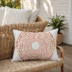 Creative Products Round Orange Dashes 14x20 Indoor / Outdoor Pillow -Home Decor GUEST f80df8e2 ce14 4cfe 94f9 1d71a0bfc0ca