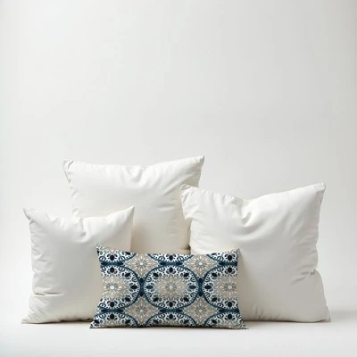 Creative Products Faded Gray Blue Medallions 14x20 Indoor / Outdoor Pillow 7 Creative Products Faded Gray Blue Medallions 14x20 Indoor / Outdoor Pillow - Image 7