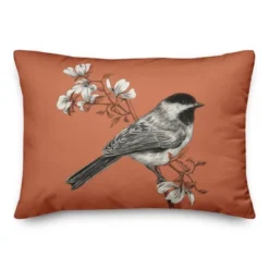 Creative Products Orange Chickadee And Flowers 14x20 Indoor / Outdoor Pillow -Home Decor GUEST fb5b747b ed96 4b78 ac11 a5578e291f88