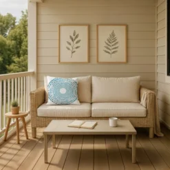 Creative Products Round Blue Dashes 20x20 Indoor / Outdoor Pillow -Home Decor GUEST fb8a8df2 053e 40b8 b164 38ef640705ee