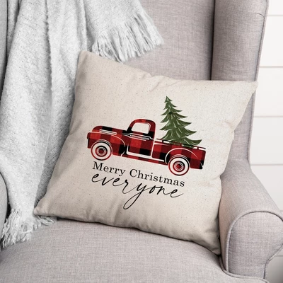 Creative Products Christmas Truck 18 X 18 Indoor / Outdoor Pillow 2 Creative Products Christmas Truck 18 X 18 Indoor / Outdoor Pillow - Image 2