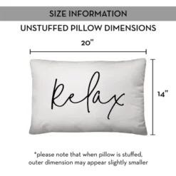 Creative Products Relax Thin Script White And Black 14x20 Indoor / Outdoor Pillow -Home Decor GUEST fc00cb93 f58f 46b2 a96b 70f90ac22ceb