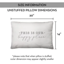 Creative Products This Is Our Happy Place White And Grey 14x20 Indoor / Outdoor Pillow -Home Decor GUEST fc343717 aa37 42e0 8ce8 7349901ecec3