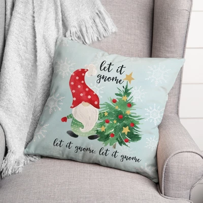 Creative Products Let It Gnome 18 X 18 Indoor / Outdoor Pillow 2 Creative Products Let It Gnome 18 X 18 Indoor / Outdoor Pillow - Image 2
