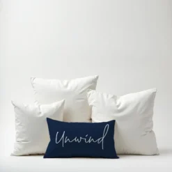 Creative Products Unwind Script Navy 14x20 Indoor / Outdoor Pillow -Home Decor GUEST fdd52842 b5ff 471b beba 30e7879c52e5