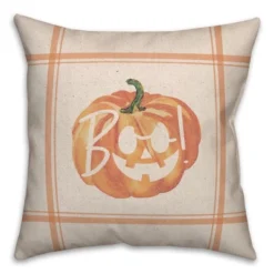 Creative Products Boo Jack-o'-lantern 18 X 18 Indoor / Outdoor Pillow